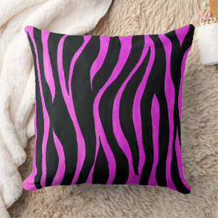Pink Zebra Stripes Jeter Oreiller
