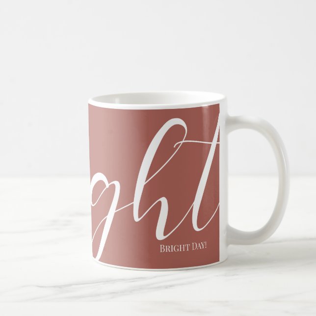 Pinkish Brown White Typography Mug (Droite)