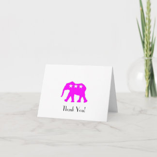 Pinky the GOP Elephant Merci Cartes