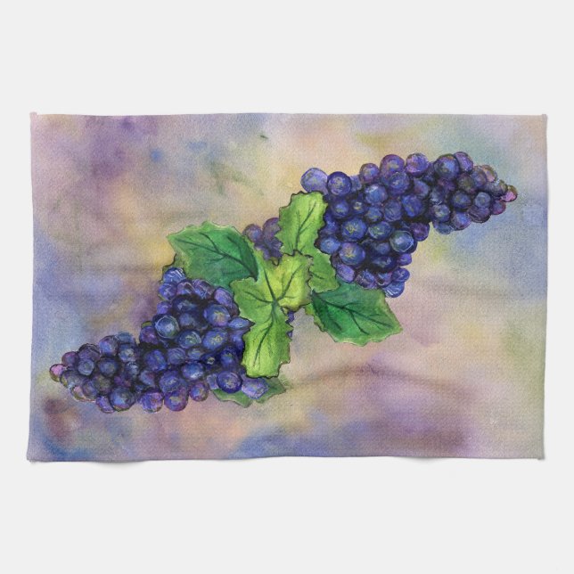 Pinot Raisins Vin Rouge Art Décor Serviettes de cu (Horizontal)