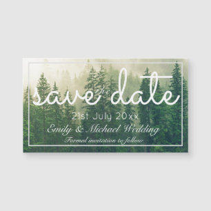 Pins De Forêt Économisez La Date Mariage Magnétiqu