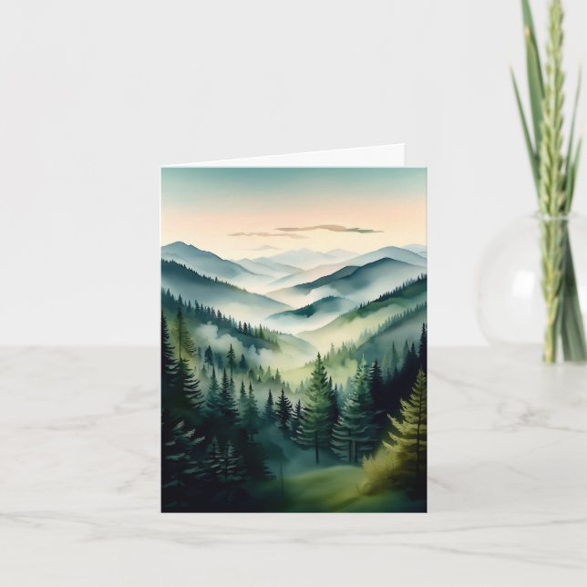 Pins de montagne au matin brumeux (Devant)