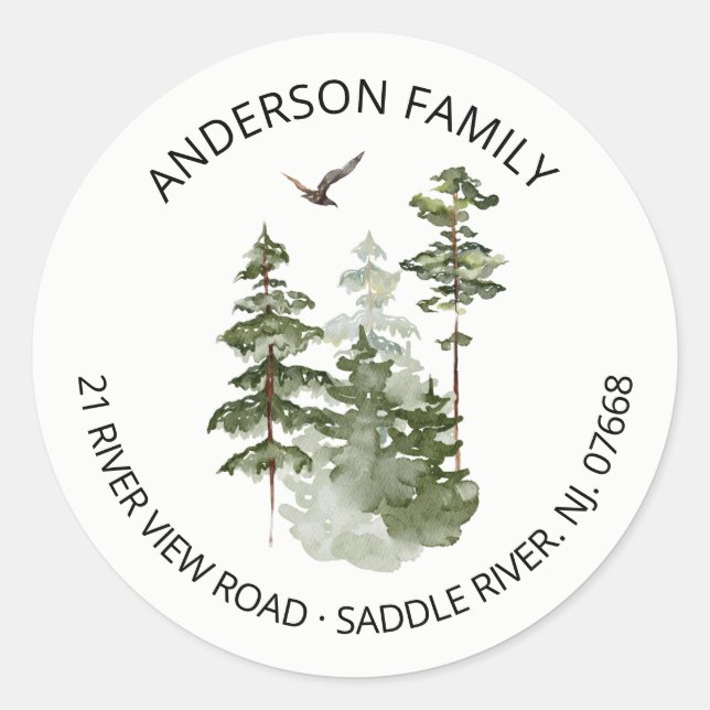 Pins d'épinette | Nouveau Sticker Étiquette de adr (Devant)