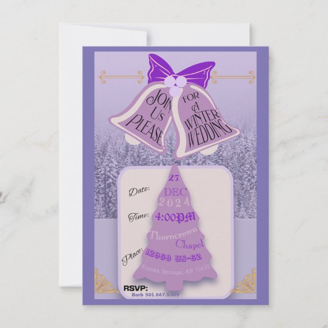 Pins d'hiver de lavande avec cloches (Devant)