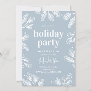 Pins d'hiver Editable Couleur Holiday Invitation