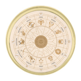 Pins Dorés Roue de Zodiac Ouest -