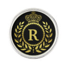 Or royal de noir de guirlande de laurier de