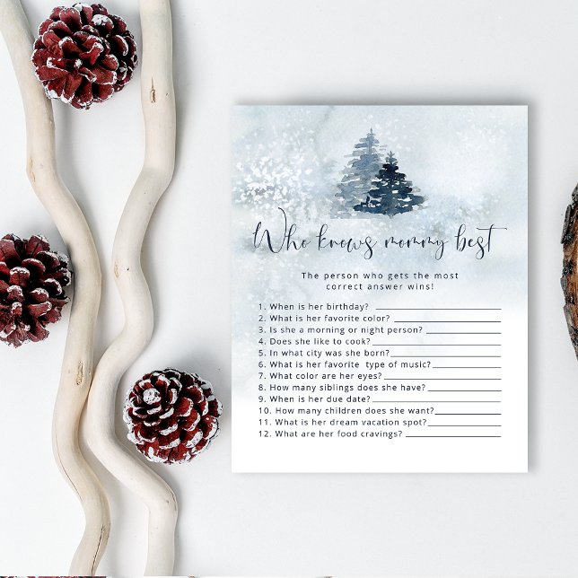 Pins qui connaît maman meilleur jeu de baby shower (Créateur téléchargé)