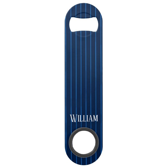 Pinstripes bleu marine personnalisées (Devant)
