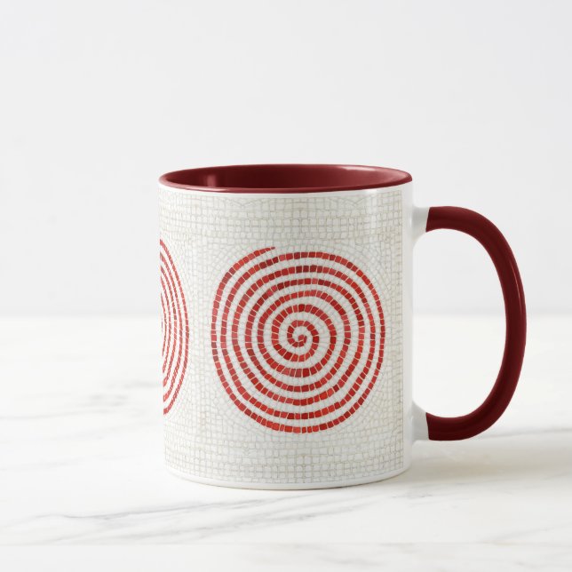 PINWHEEL MOSAIC Maroon Combo Mug (Droite)