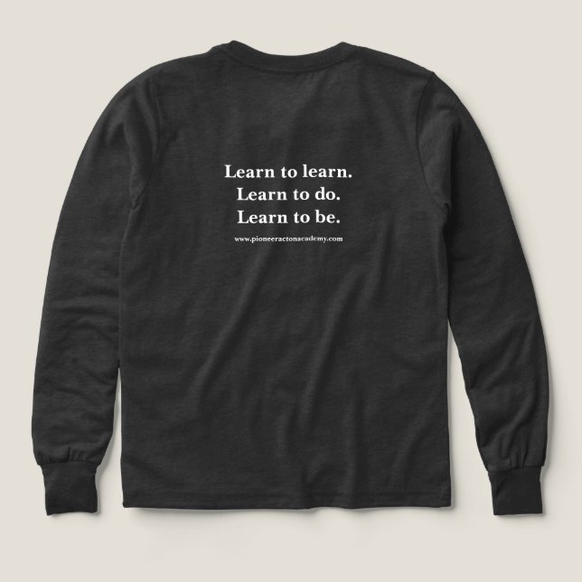 Pioneer Acton Academy Girls Tri-Blend Long Sleeve (Motif dos)