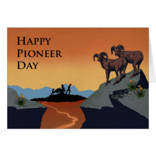 Pioneer Day, Pioneers en chariot Silhouette, Bigho