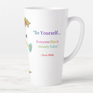 'Piper' - "Be Yourself" (O. Wilde) Latte Mug Rev.