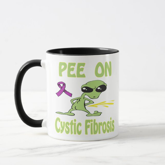 Pipi sur la tasse de mucoviscidose (Gauche)