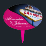 Pique À Gâteau Signe ÉPATANT de Las Vegas de GÂTEAU<br><div class="desc">Sélection épatante de gâteau d'anniversaire de Las Vegas. Employez la personnaliser orange il bouton ci-dessus pour ajouter votre texte et la couleur d'arrière - plan de votre choix.</div>