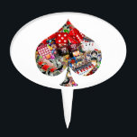 Pique À Gâteau Spade - Las Vegas Jouer Forme de carte<br><div class="desc">Au magasin *Las Vegas Icons*, vous trouverez des designs incluant certains des sites les plus populaires de Las Vegas, y compris l'Affiche de bienvenue Las Vegas, des puces de poker simulées, des tables de dés et de craps. Cliquez sur - LASVEGASICONS - dans les étiquettes ci-dessous, ou visitez le magasin...</div>