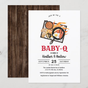Pique-nique BabyQ Barbecue Baby shower Invitation