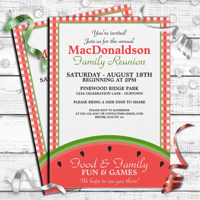 Pique-nique de Pique-Nique - Invitations de réunio (Créateur téléchargé)