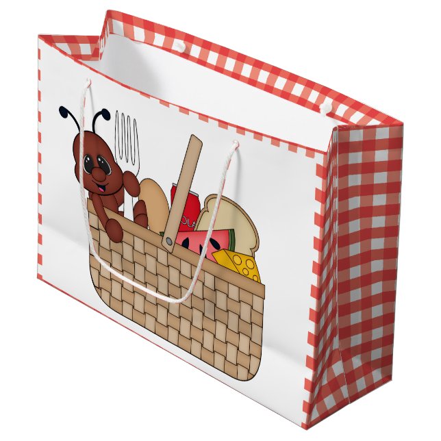 Pique-nique fourmis grand sac cadeau (Devant Angle)