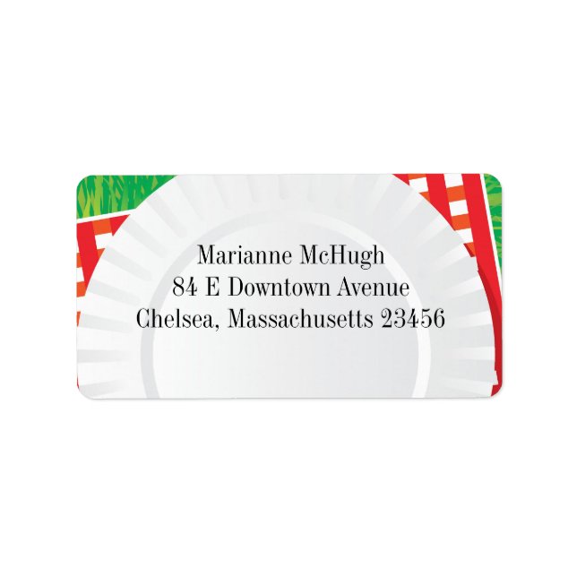 Pique-nique Sortie Party BBQ Étiquettes de adresse (Devant)