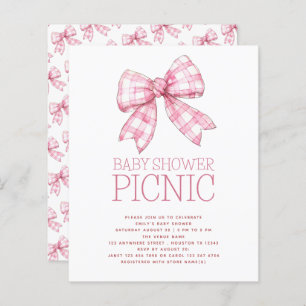 Pique-nique sur le Baby shower rose En vichy Bow