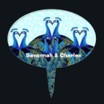 Piques À Gâteau Peacocks vintages Embrasser les cadeaux de mariage<br><div class="desc">Peacocks vintages Embrasser les cadeaux de mariage</div>