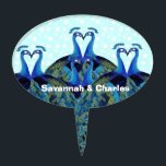 Piques À Gâteau Peacocks vintages Embrasser les cadeaux de mariage<br><div class="desc">Peacocks vintages Embrasser les cadeaux de mariage</div>