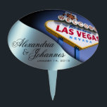 Piques À Gâteau Signe ÉPATANT de Las Vegas de GÂTEAU<br><div class="desc">Sélection épatante de gâteau d'anniversaire de Las Vegas. Employez la personnaliser orange il bouton ci-dessus pour ajouter votre texte et la couleur d'arrière - plan de votre choix.</div>