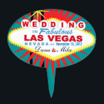 Piques À Gâteaux GÂTEAU Las Vegas ÉPATANT épousant le signe<br><div class="desc">Sélection épatante de gâteau de mariage de Las Vegas. Employez la personnaliser orange il bouton ci-dessus pour ajouter votre texte et la couleur d'arrière - plan de votre choix.</div>