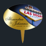 Piques À Gâteaux Signe ÉPATANT de Las Vegas de GÂTEAU<br><div class="desc">Sélection épatante de gâteau d'anniversaire de Las Vegas. Employez la personnaliser orange il bouton ci-dessus pour ajouter votre texte et la couleur d'arrière - plan de votre choix.</div>