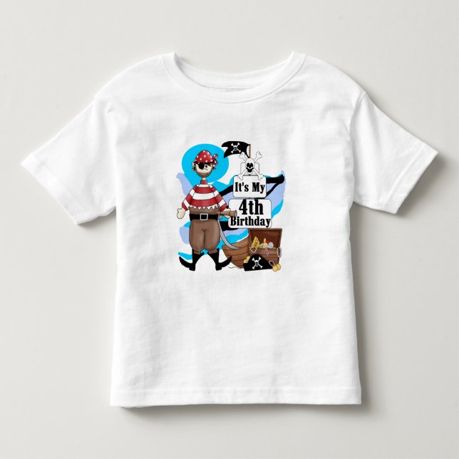 Pirate 4e Anniversaire Tshirts et cadeaux (Devant)