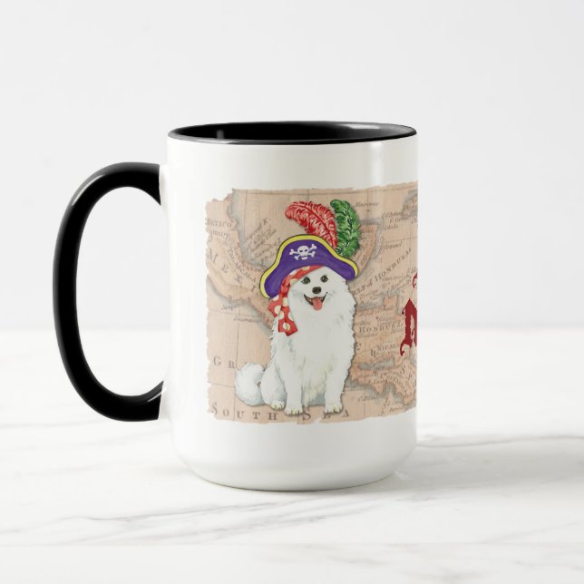 Pirate American Eskimo Chien Mug (Gauche)
