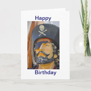 Pirate avec barbe et patchs d'oeil Carte d'anniver