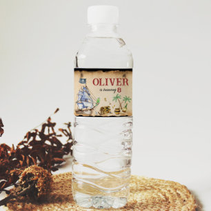 Pirate Bird'Anniversaire Étiquette de bouteille d'