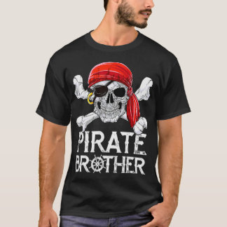 Pirate Brother T-shirt Jolly roger Drapeau Crâne C