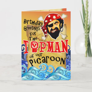 Pirate cartes d'anniversaire pour le patron