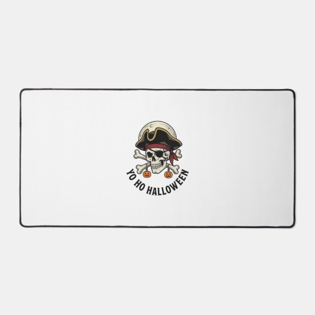 Pirate Crâne Halloween Gravure Vintage Blanc Shi (Recto)