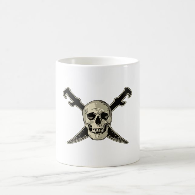 Pirate (Crâne) - Mug blanc classique de 11 oz (Centre)
