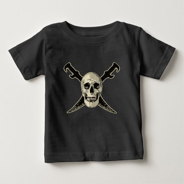Pirate (Crâne) - T-shirt Baby Fine Jersey (Devant)
