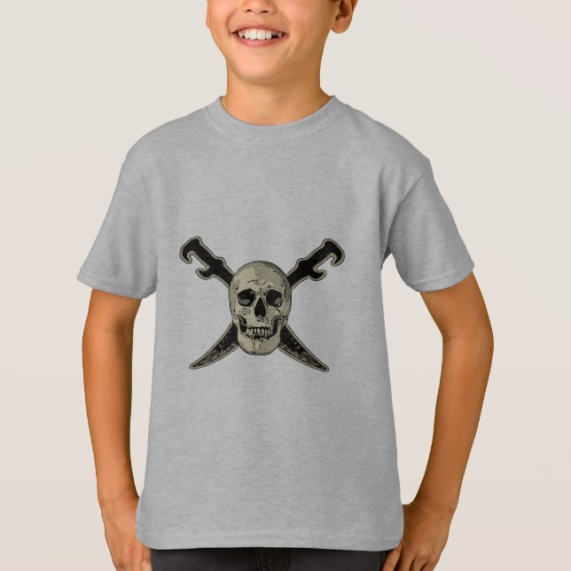 Pirate (Crâne) - T-shirt de base pour enfants (Devant)
