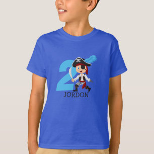 Pirate de fête d'anniversaire 2ème nom T-shirt