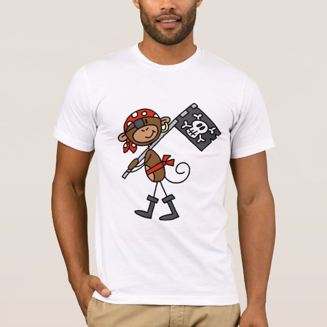 Pirate de singe avec des T-shirts et des cadeaux (Devant)
