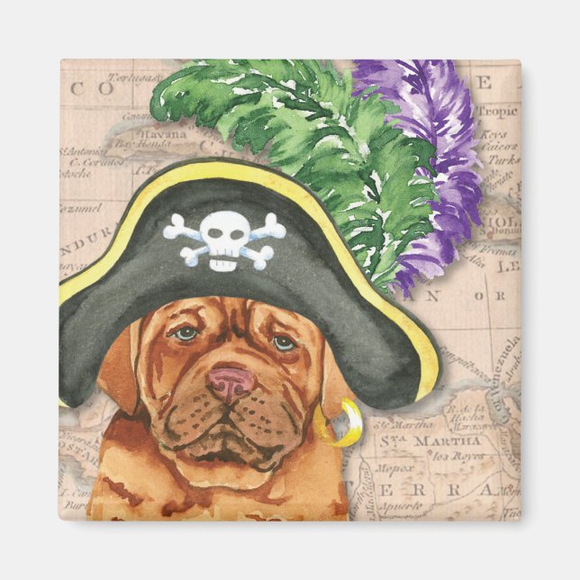 Pirate Dogue de Bordeaux Magnet (Devant)