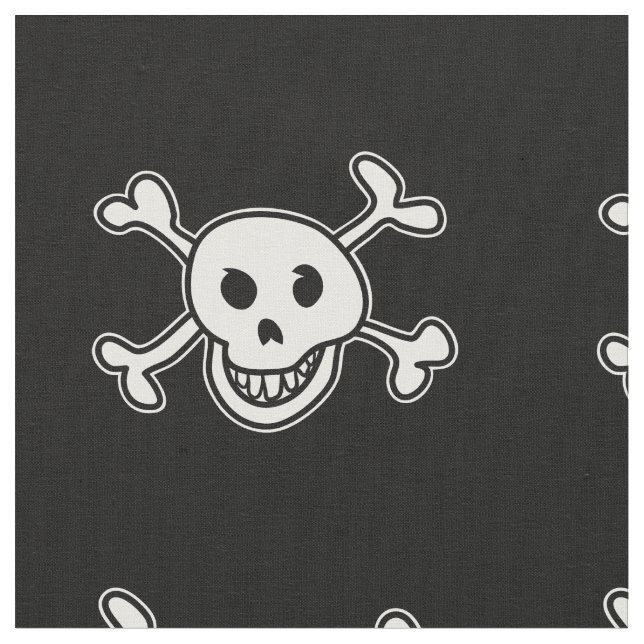 Pirate drapeau crâne et croix tissu motif (Fermer)