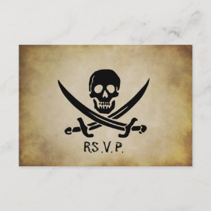 Pirate épousant la carte de réponse de RSVP