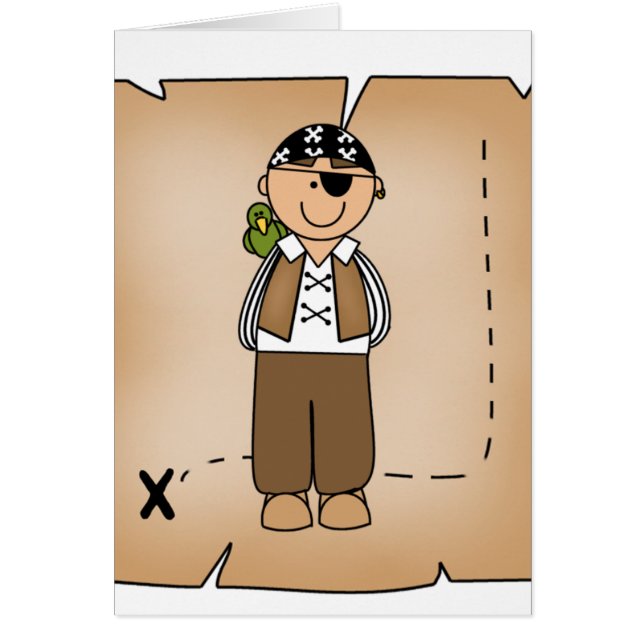 Pirate et carte de garçon (Devant)