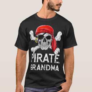 Pirate Grand-mère T-shirt Jolly roger Drapeau Crân