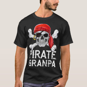 Pirate Grand-père T-shirt Jolly roger Drapeau Crân