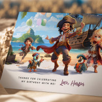 Pirate Kids Shore Adventure Carte de remerciements