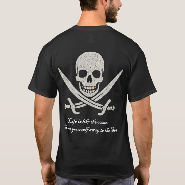 Pirate - La vie est comme le T-shirt Océan (Dos)